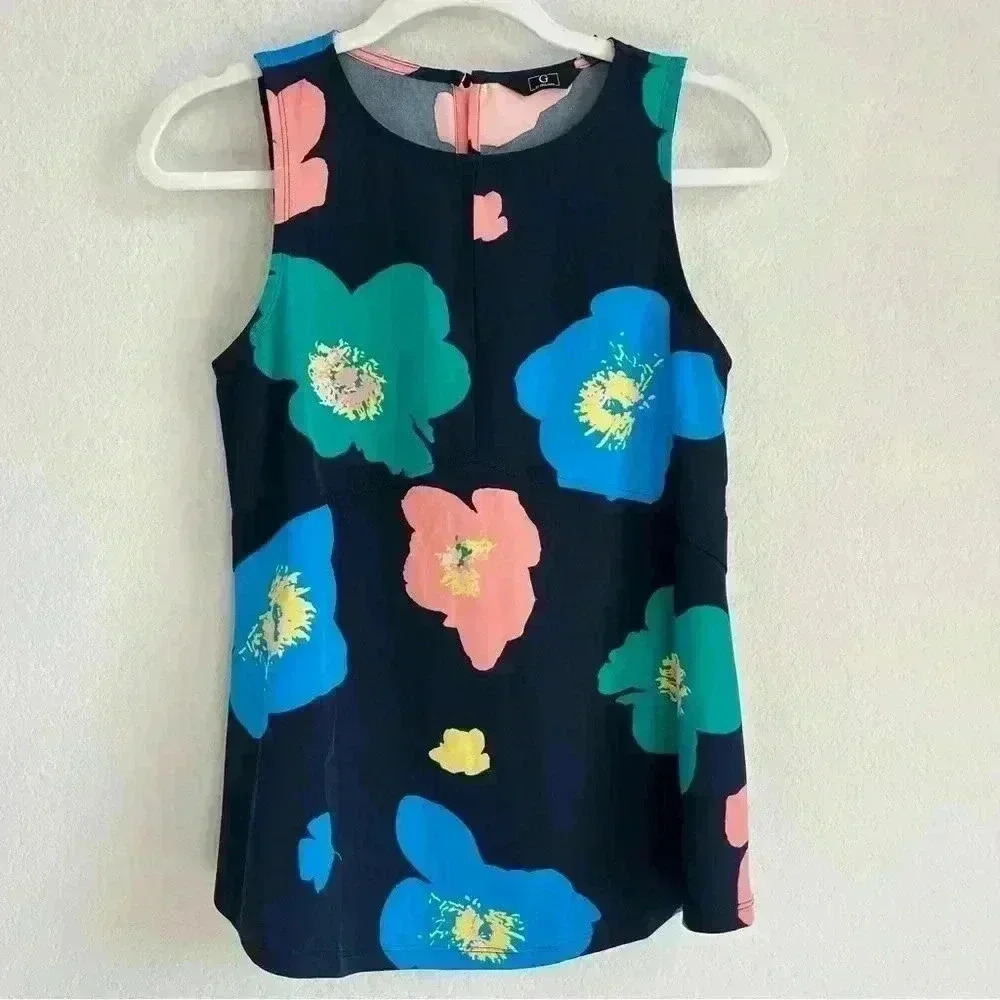 G by Giuliana Sleeveless Floral Woven‎ Women’s Tank Top Size XS